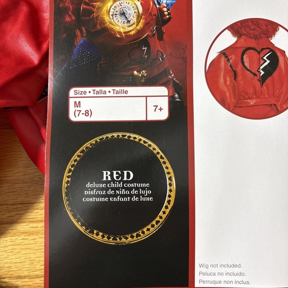 Disney Descendants 4 Kids Princess Red Deluxe Halloween Costume 7-8‎ Medium - Picture 3 of 8